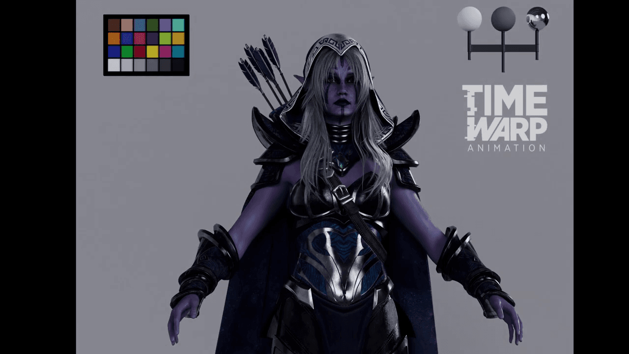 3D model of Drow Ranger in progress